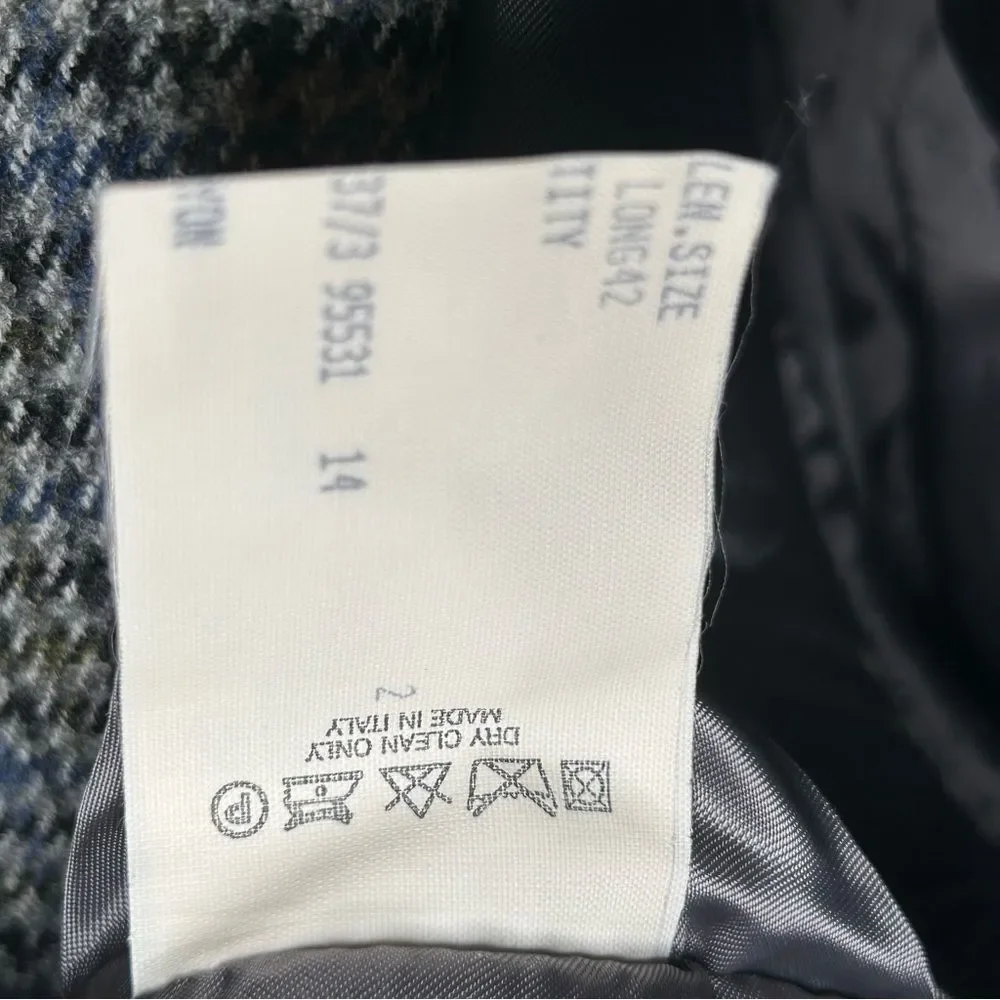 Brooks Brothers wool houndstooth 3 button sport coat blazer men’s size 42 Long